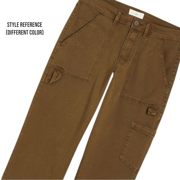 H&M Olive Green Twill Utility Pants Sz.8 - Picture 4 of 9